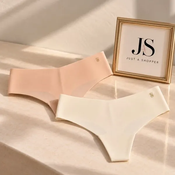 Victoria's Secret Calzones invisibles sin costura: dos calzones sin costura, uno color piel y otro crema